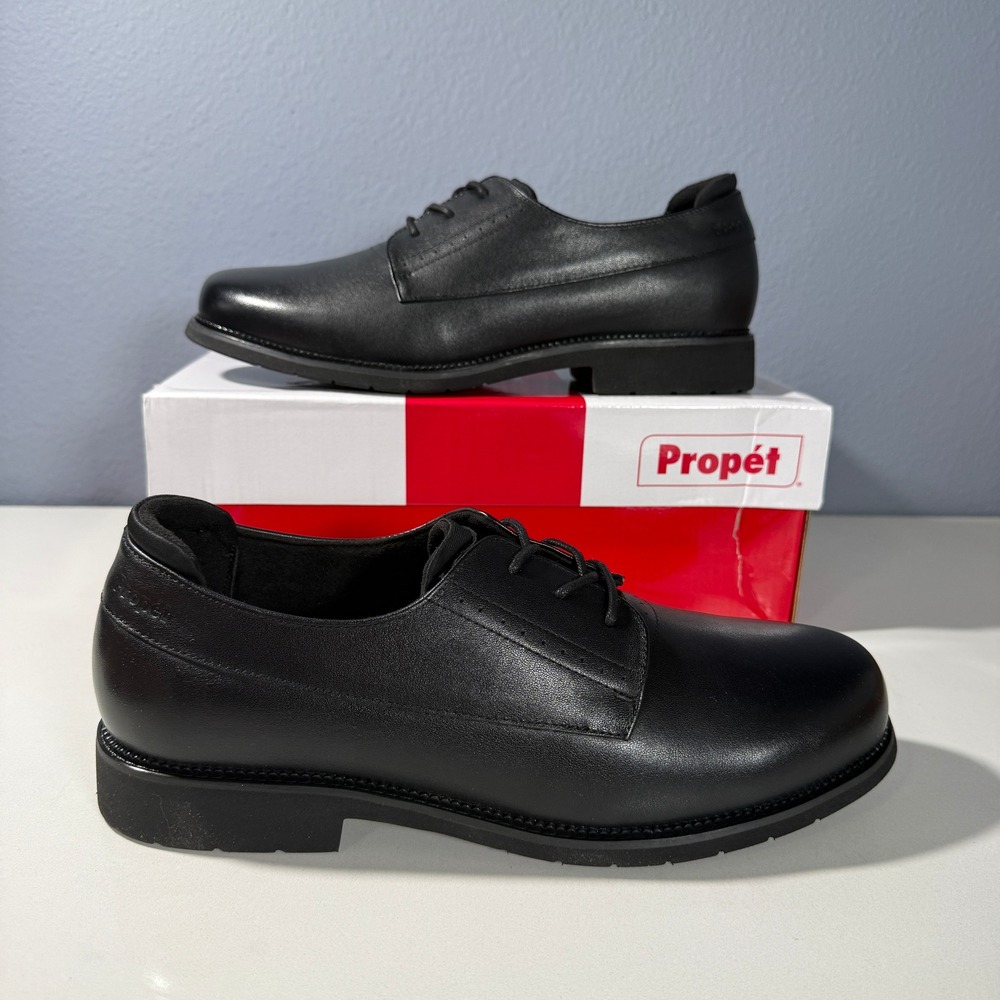 Propet Hazel Black Leather Lace Up Oxford Shoes Womens 11 M WCA012L‎
